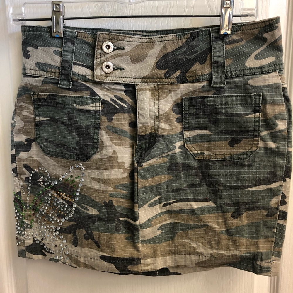 Vanilla Star Jeans Camo Mini Skirt - Picture 2 of 8